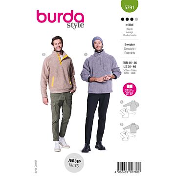 Burda 5791 - Tröja - Herr
