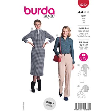 Burda 5792 - Klänning Tröja - Dam