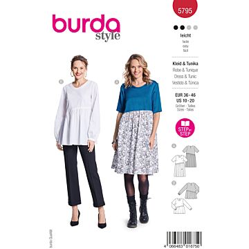 Burda 5795 - Klänning Tunika - Dam