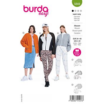 Burda 5848 - Jacka Sportkläder - Dam