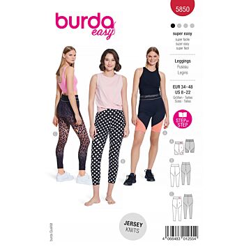 Burda 5850 - Sportkläder - Dam