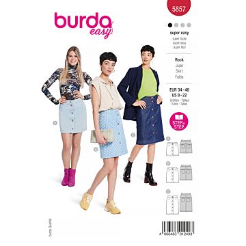 Burda 5857 - Kjol - Dam