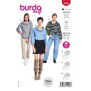 Burda 5858 - Tröja - Dam