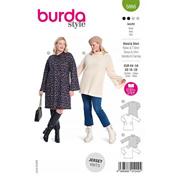 Burda 5866 - Klänning Tröja - Dam