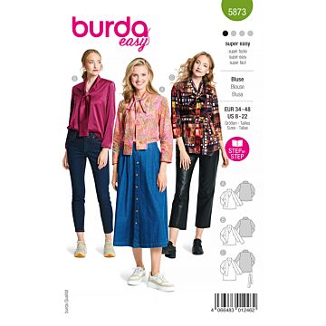 Burda 5873 - Blus - Dam