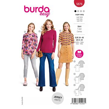 Burda 5876 - Blus Skjorta - Dam