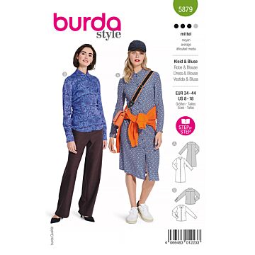 Burda 5879 - Klänning Skjorta - Dam
