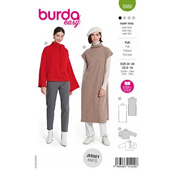 Burda 5880 - Tröja Väst - Dam