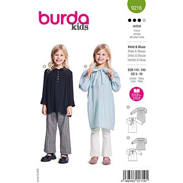 Burda 9216 - Klänning Tunika - Flicka