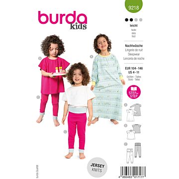 Burda 9218 - Pyjamas - Flicka