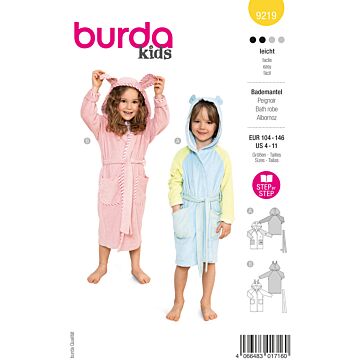 Burda 9219 - Pyjamas - Flicka Pojke