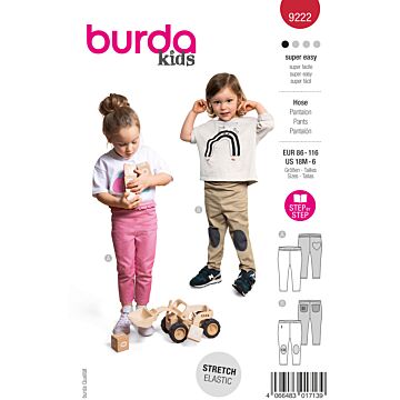 Burda 9222 - Byxa - Flicka Pojke Baby