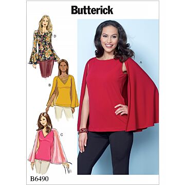 Butterick Symönster damtopp #B6490E5 storlek 40-48