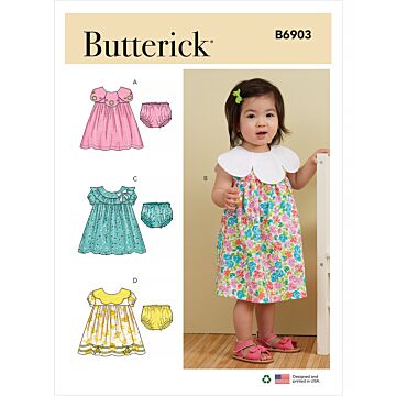 Butterick barnklänningsmönster #B6903YA5