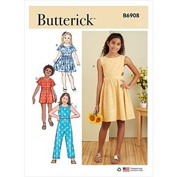 Butterick 6908 - Klänning Jumpsuit - Flicka