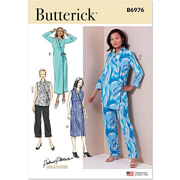 Butterick Symönsterset dam omlottklänningar Blusar Byxor #B6976.B5 Storlekar 34-42