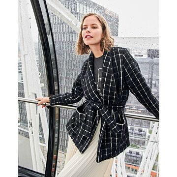 burda omlottjacka för dam med symönster och knytband 11/24 #122 