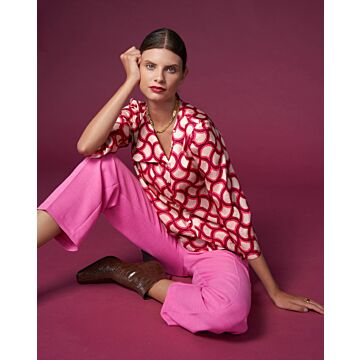 Blus med asymmetrisk knappstängning 01/2022 #103A