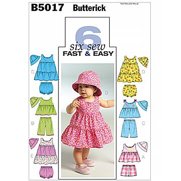 Butterick 5017 - Klänning Byxa - Baby - Hatt