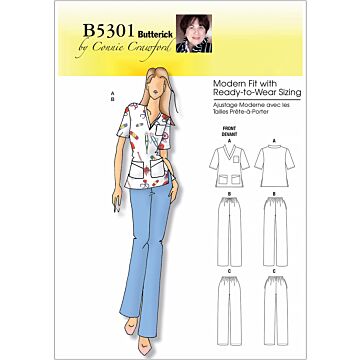 Butterick 5301 - Byxa Top - Dam