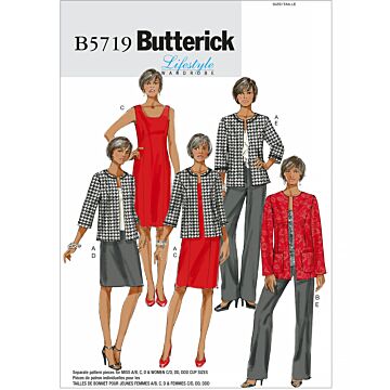 Butterick 5719 - Byxa Kjol Top Jacka - Dam