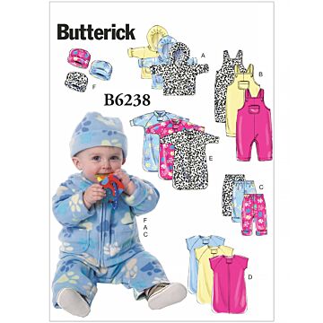 Butterick 6238 - Jacka Jumpsuit Byxa - Baby Flicka