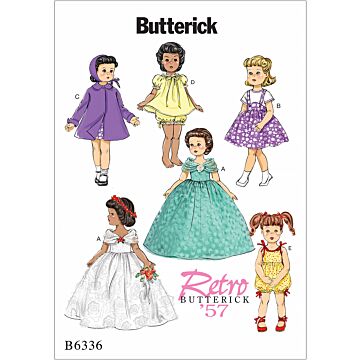 Butterick 6336 - Hobby Dockkläder 46 cm