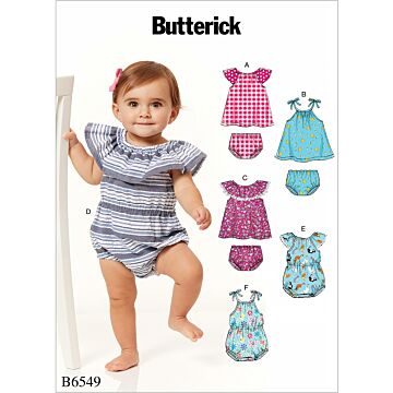 Butterick 6549 - Byxa Klännning - Baby