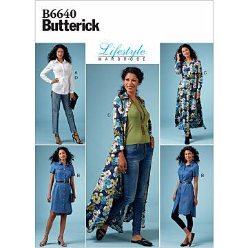 Butterick 6640 - Klännning Top Byxa - Dam