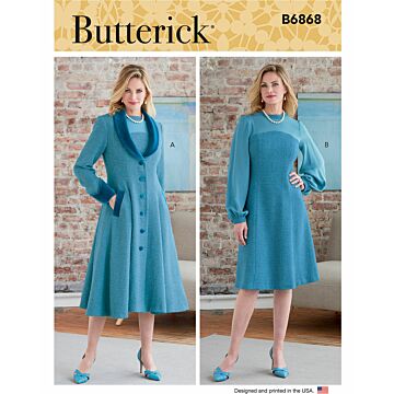 Butterick 6868 - Klänning Kappa - Dam