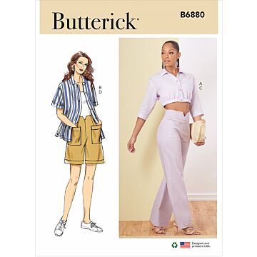 Butterick 6880 - Byxa Skjorta Shorts - Dam