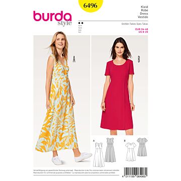 Burda 6496 - Klänning - Dam - Sim