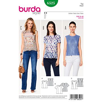 Burda 6525 - Blus Top - Dam - Sim
