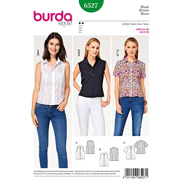 Burda 6527 - Blus Skjorta - Dam