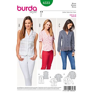 Burda 6533 - Blus - Dam - Sjal