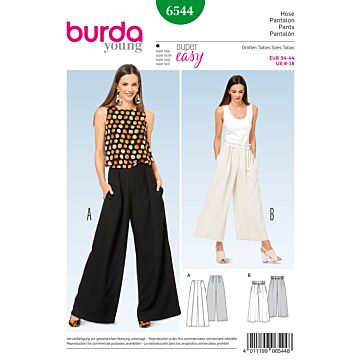 Burda 6544 - Byxa - Dam - Casual