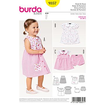 Burda 9357 - Kjol Klänning - Baby