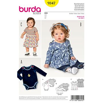 Burda 9347 - Jumpsuit Klänning - Baby