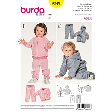 Burda 9349 - Byxa Jacka Top - Baby