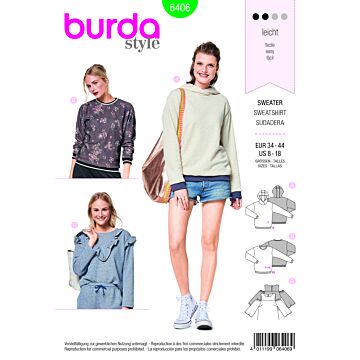 Burda 6406 - Top - Dam - Casual