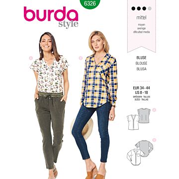 burda symönster damblusar 6326 