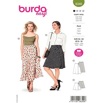 burda symönster omlottkjolar för kvinnor 6340 