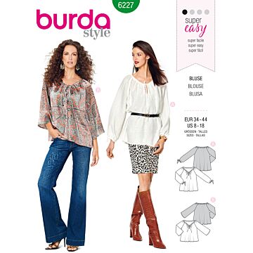 Burda 6227 - Blus - Dam