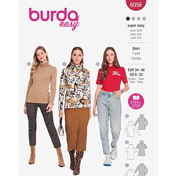 Burda 6056 - Top Tröja - Dam