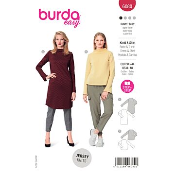 Burda 6080 - Klänning Tröja - Dam