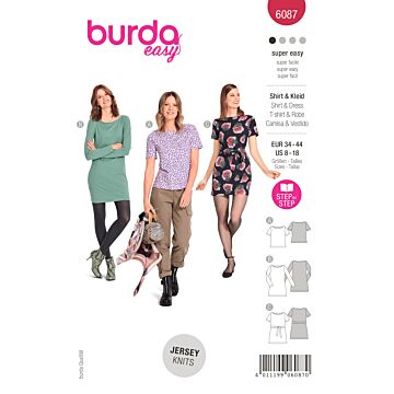 Burda 6087 - Klänning Top - Dam
