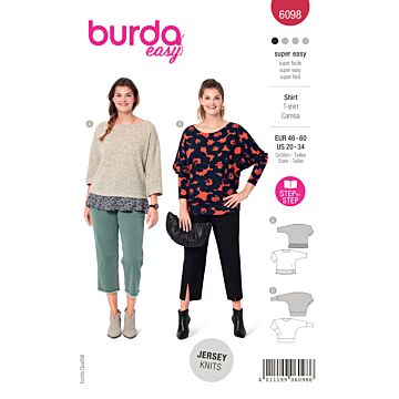 Burda 6098 - Burda 6098 Top with Kimono Sleeves