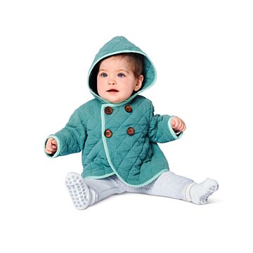 burda symönster babyjacka med huva och knappar 9270A