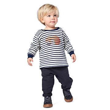 burda symönster baby långärmad skjorta med muddar 9273A