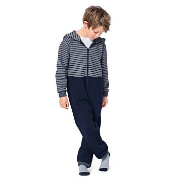 Onesie för pojkar med fickor och dragkedja #9275A